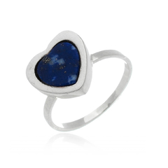 Anillo Corazoncito de Lápiz lazuli