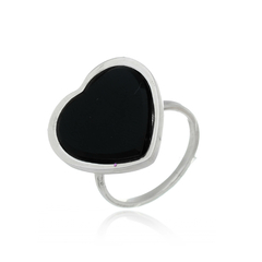 Anillo Corazón de Ónix