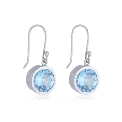 Sky Topaz hook earrings