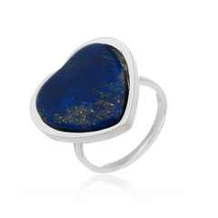 Anillo Corazón de Lápiz lazuli