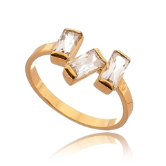 3 Quartz crystal baguettes ring on internet