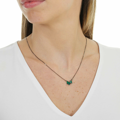 Collar con 3 baguettes de crisoprasa - comprar online