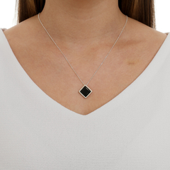 Lozenge-Shaped Onyx Necklace - buy online