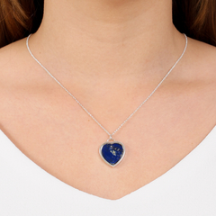 Colar Coração de Lápis Lazuli - comprar online