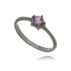 Anillo con incrustación estrella con amatista - tienda online