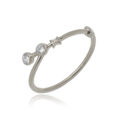 Anillo de Aries en oro con Zafiros blancos o Brillantes - comprar online