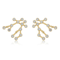 950 Sterling Silver Gemini earrings gold plated or not - buy online