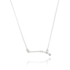18k Gold Aries necklace with white Sapphires or Diamonds - buy online
