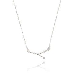 18k Gold Cancer necklace with white Sapphires or Diamonds - buy online