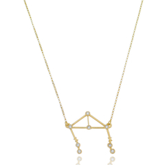 950Sterling Silver Libra necklace gold plated or not - buy online