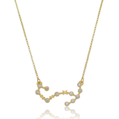 18k Gold Scorpio necklace with white Sapphires or Diamonds