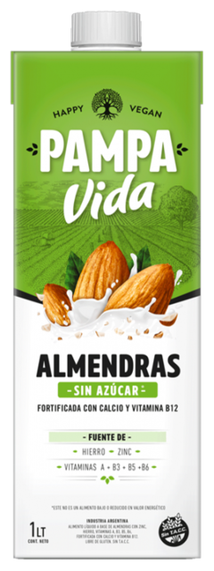 Leche de Almendras s/Azúcar x1lt - Pampa Vida