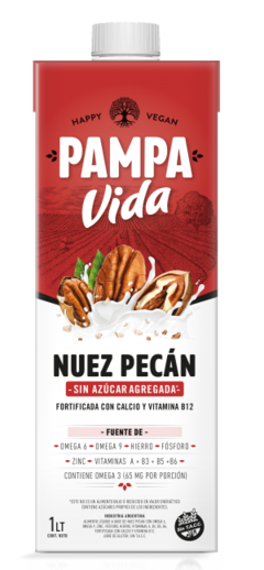 Leche de Nuez de Pecan S/Azúcar x1LT Pampa Vida
