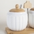 Set x2 azucareras porcelana con base bamboo en internet