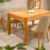 Juego De Comedor Mesa Sorrento madera paraiso 140 x 80 + 4 Sillas Grace tapizado ecocuero gamuzado beige en internet