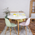 Juego comedor mesa Artus laqueada 100 cm + 4 sillas Eames del mismo color