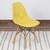 Silla Eames Tapizada Set x 4 un. -lino Color Amarillo Base Madera Eiffel madera de haya- HC 906-HC1-188