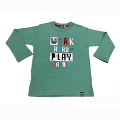 Art. 8086- Remera niño m/l Work Hard Play Harder en internet