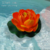 Flor de Loto 10 cm Flota en el agua color Naranja Goma Eva