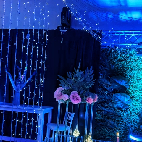 CORTINA LED 2X9 M 10 TIRAS AZUL