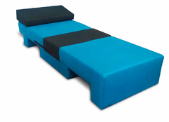 Poltrona Cama De Solteiro Modelo 0370 - Poltrona Que Se Transforma Em Sofá Cama Cor Azul - (cópia) - comprar online