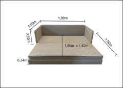 Imagem do Sofá 03 Lugares Elis_nu se Transforma em Sofá Cama Resistente e Confortável em Sued Bege