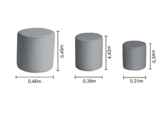 Três Puf Baú Modelo PB_NU05 que se transforma em um Puf muito Resistente em Sarja - loja online