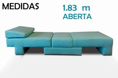 Poltrona Cama De Solteiro Modelo 0370 - Poltrona Que Se Transforma Em Sofá Cama Cor Verde - Casa Selu - Loja Da Fábrica