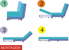 Imagem do Poltrona Cama Mova_nu que se Transforma em Sofá Cama solteiro Reclinável Resistente e Confortável em Linho Sintético 010