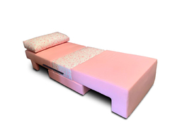 Poltrona Cama De Solteiro Modelo 0370 - Poltrona Que Se Transforma Em Sofá Cama Cor Rosa - comprar online