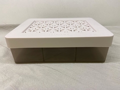 CAJA ORGANIZADORA "PARIS" CON TAPA "S" CON DIVISIONES BEIGE - comprar online