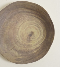 PLATO DE FIBRA DE BAMBOO SIMIL MADERA - comprar online