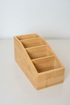 ORGANIZADOR "VALSEN" ALTO DE BAMBOO CON 4 DIVISIONES