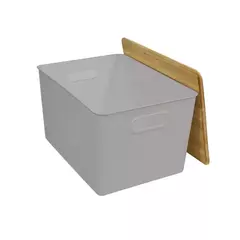 CAJA "MALMO" RECTANGULAR "L" TAPA BAMBOO - comprar online