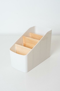 ORGANIZADOR NORDICO PLASTICO CON 4 DIVISIONES EN BAMBOO ALTO - tienda online