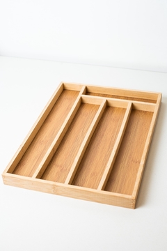 ORGANIZADOR "VALSEN" DE CUBIERTOS CON 5 DIVISIONES DE BAMBOO - tienda online