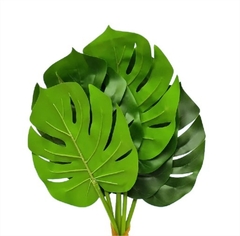 PLANTA / HOJA ARTIFICIAL "MONSTERA" VERDE 43cm