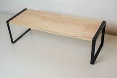 ESTANTE DECO "FOLK" DE MADERA NATURAL Y METAL BLACK - comprar online