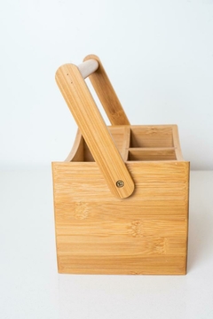 ORGANIZADOR "VALSEN" CUBIERTOS / UTENSILLOS “L” DE BAMBOO - tienda online