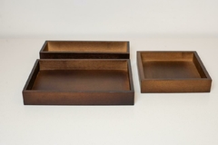 BANDEJA DE MADERA "TRAY" MARRON ALARGADA - comprar online