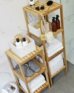 MUEBLE ORGANIZADOR / ESTANTERIA "VALSEN" DE BAMBOO CON 4 ESTANTES en internet