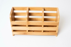 ​PORTA CUBIERTOS / UTENISILLOS "NILO" DE BAMBOO CON 3 DIVISIONES - comprar online