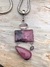 Pingente de Rodonita com quartzo rosa e prata 925, Pedra e Prata Acessórios