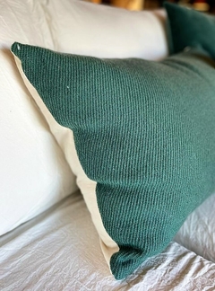 Almohadón de manta de llama verde chala - comprar online