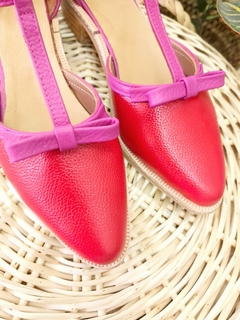 BALI ROJO / FUCSIA TACO 2cm - Lucia Arrua