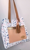 TOTE BAG LU FLORES / NUDE