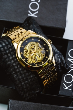 RELOJ KOSMO K9006 DRAGON AUTOMATICO GOLDEN STORE