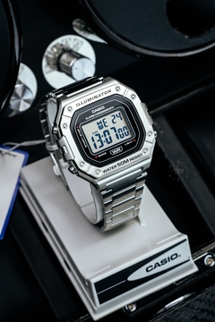 Reloj Casio Hombre Correa Metal Plateado W-218HD-1AV