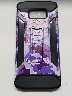 Sams S8 Plus funda Reforzada Diseño Camuflada Azul con soporte