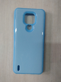 Moto E7 Funda Rigida Slim Lisas E7 comun Celeste